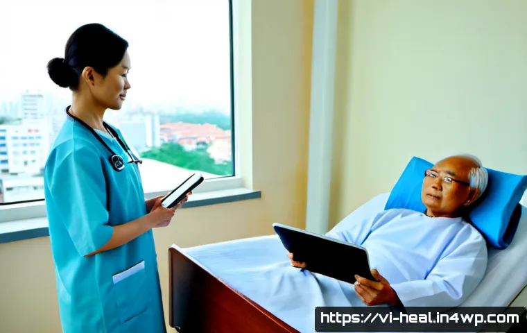 Home 17 미래 의료 시스템의 법적 쟁점 - Photorealistic Vietnamese hospital consultation room, a Vietnamese doctor and an elderly Vietnamese ...